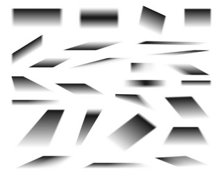 realistic shadow effect from different angles vector image