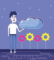 software programmer cartoon vector image