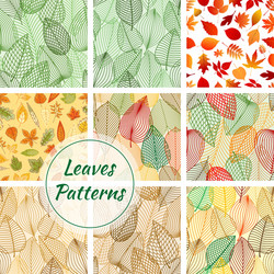 Abstract autumn seamless pattern with leaves Vector Image