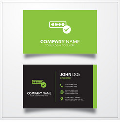 password verification icon business card template vector