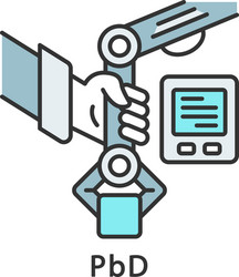 pbd color icon programming demonstration vector image