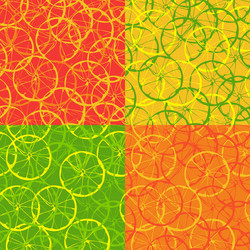 Seamless pattern of citrus fruit vector