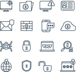 cryptography internet security and biometric vector image