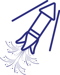 Firework rocket isolated icon Royalty Free Vector Image