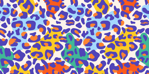 leopard print pattern seamless abstract colorful vector image