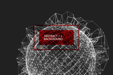 abstract geometric 3d sphere made of points vector image