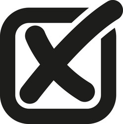 check icon checkmark and checkbox no voting vector image