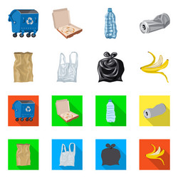 design refuse and junk icon collection vector image