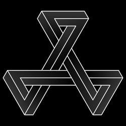 impossible triangular icon vector image