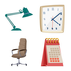 isolated object furniture and work icon set vector image