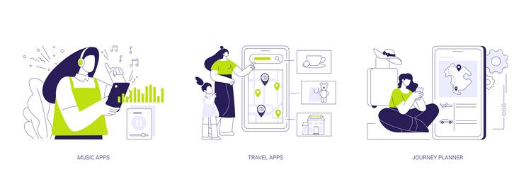 lifestyle applications abstract concept vector image