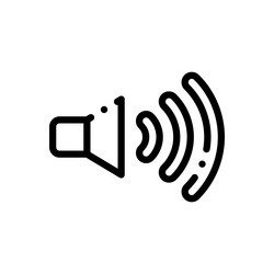 noise icon thin linear style design isolated vector image