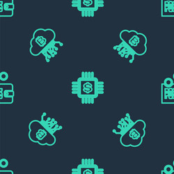 set line processor chip with dollar vector image