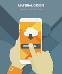 Cloud computing app mockup vector