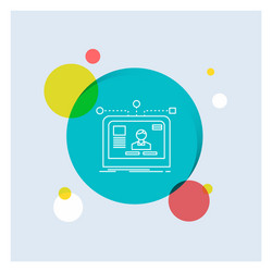 interface website user layout design white line vector image