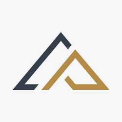abstract triangle logo element vector image