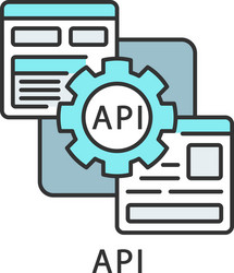api color icon application programming interface vector image