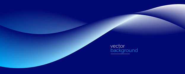 flowing dark blue curve shape with soft gradient vector image
