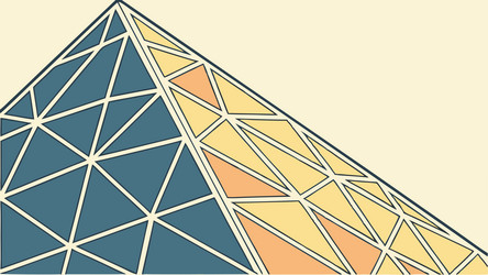 grand pyramid structure with geometric pattern vector image
