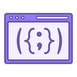 javascript colored icon programming vector image
