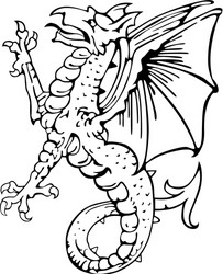 Medieval Heraldic Dragon Vector Image