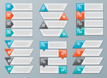 Arrows options for diagram graph chart vector