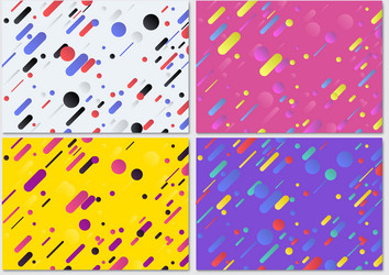 set of geometric background pattern vector image