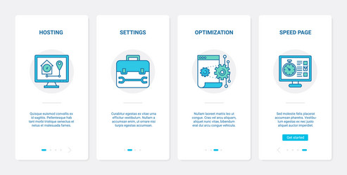 web page optimization modern technology ux ui vector