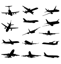 Airplane Silhouettes Vector Image