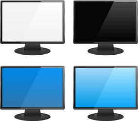 Multiple Computer Monitors vector image