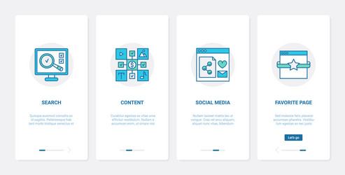 search optimization web content technology ux ui vector image