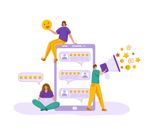 User feedback and rating customer concept Vector Image
