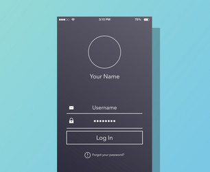 Login screen interface username and password Vector Image