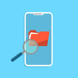 phone with folder search and data synchronisation vector