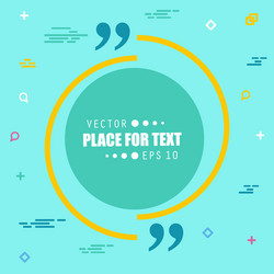 abstract concept empty speech square quote vector image