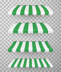 awnings different design realistic set with white vector image
