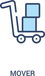 mover concept 2 colored icon simple line element vector image