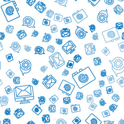 set line monitor and envelope address book vector image