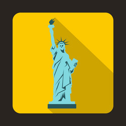 statue of liberty icon flat style vector