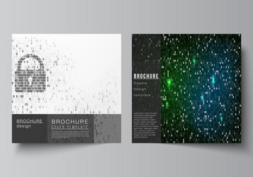 Binary Code Brochure Templates vector image