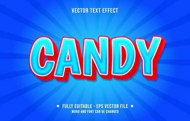 editable text effect gradient colorful candy vector image