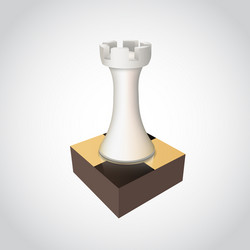 chess rook on board vector