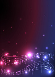 Flyer with musical notes vector