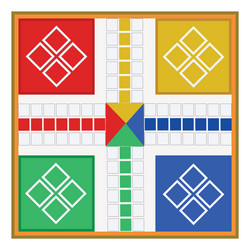 Ludo board modelo vetor imprimível