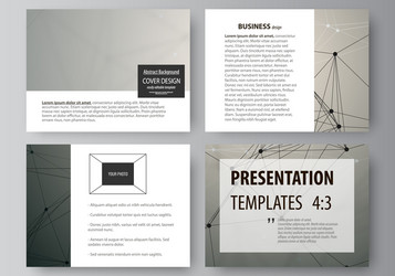 Set of business templates for presentation slides vector