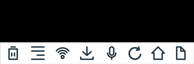 user interface line icons linear set quality vector image