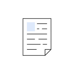 document with text and icon vector image