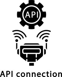 api connection glyph icon vector