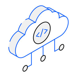 cloud programming vector image