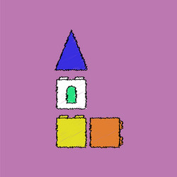 flat shading style icon children constructor vector image